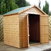winchester 5ft x 7ft 152m x 213m modular shiplap apex shed without win ...