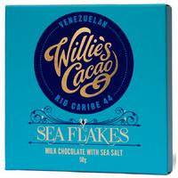 willies cacao sea flake milk chocolate with sea salt bar 50g