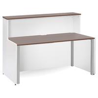 Wide reception unit in walnut