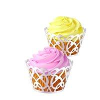 Wilton Cupcake Wraps - Pearl White Foil Swirls, 18 Pack 350909