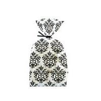 wilton 20 pack damask treat bag black 360612