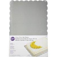 Wilton 13 x 19 inch Silver Cake Platters - 4 Pack 351282