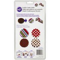 wilton dotstripe cookie candy mould 360747