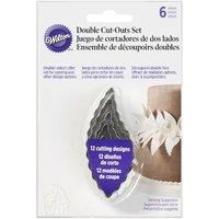 wilton 6 piece leaf fondant double cut outs set 351044