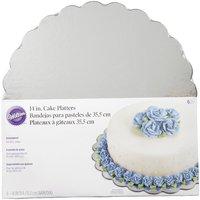 Wilton 14 inch Silver Cake Platters - 6 Pack 351285