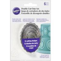 wilton 6 piece oval fondant double cut outs set 351046