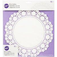 wilton 10 inch white greaseproof doilies 350940