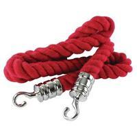Wine Red Rope 25x1500mm With Chrome Hooks VERRS-CLRP-CHRD