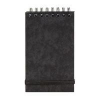 Wirebound Notepad Elasticated Ruled 90gsm 120 Pages 127x76mm Black