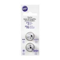 Wilton No.3 Round and No.16 Open Star Decorating Tip Set 2 Pack