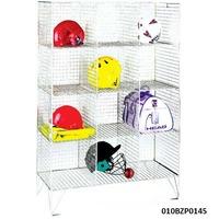 Wire Mesh Lockers with 16 Open Front Compartments 1210w x 305d