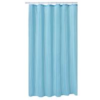 wilko satin stripe shower curtain aqua