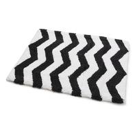 wilko bath mat black chevron 50 x 70cm