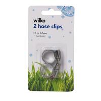 Wilko Hose Clips 2pk