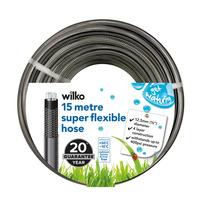 Wilko Garden Hose Superflexible Kit 15m