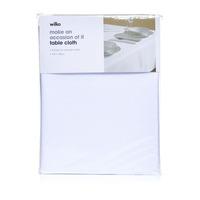 Wilko Table Cloth White 180x130cm