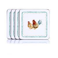 Wilko Coasters Hen Design 4 Pack