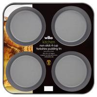 Wilko 4 Cup Yorkshire Pudding Tin