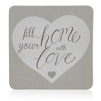 wilko coasters love heart design 4pk