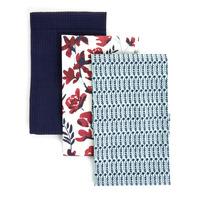 Wilko Tea Towel Oriental Blossom 3 Pack
