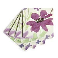 wilko coaster set purple bloom range 4 pack