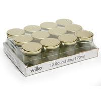 Wilko Twist Top Jar 190ml 12pk