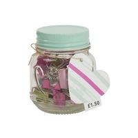 wilko enterprising britain binder clip in glass jar 20pcs