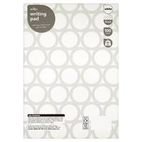 Wilko Writing Pad Lined White 100 Sheets 80GSM