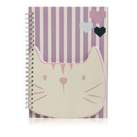 Wilko I Like Cats 2 Part Notebook