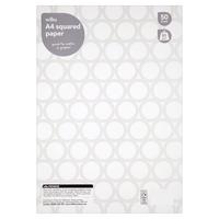 wilko squared paper a4 50 sheets 80gsm