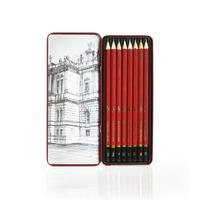Wilko Sketching Pencils in Case Assorted Grades 8pk