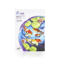 wilko lets create watercolour pad a4 180gsm 24 sheets
