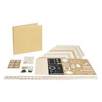 Wilko Let\'s Create Cream Scrapbooking Kit 20.3 x 20.3cm 20 Sheets with 10 Top Loading Pages