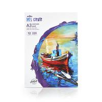 wilko lets create canvas pad a3 220gsm 12 sheets