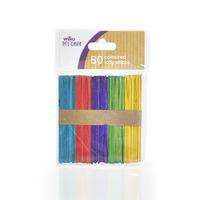 Wilko Coloured Lolly Sticks 50pk