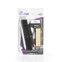 Wilko Let\'s Create Charcoal and Sketch Set