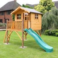 Winchester 4.11ft x 6.8ft (1.5m x 2.03m) Poppy Tower Playhouse With Slide 2-7 Working Days Delivery Without Installation