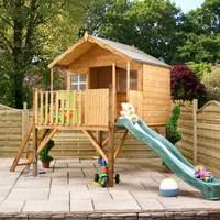 winchester 8ft x 7ft 244m x 215m honeysuckle tower playhouse with slid ...