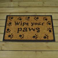 Wipe Your Paws Rubber Backed Coir Doormat by Gardman