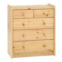 wizard natural 2 over 3 chest of drawers h720mm w640mm