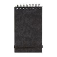 Wirebound Notepad Elasticated Ruled 90gsm 120 Pages 127x76mm Black (Pack of 10)
