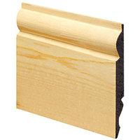 wickes dual purpose torusogee pine skirting 19 x 219 x 3600mm pack 2