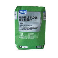 Wickes Flexible Floor Tile Grout Grey 5kg