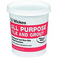 Wickes All Purpose Wall Tile Adhesive & Grout White 1L