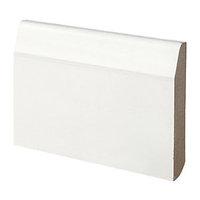 wickes dual purpose primed mdf large roundchamfered skirting 144 x 94  ...