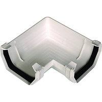 Wickes White Squareline Gutter 90 Deg Bend