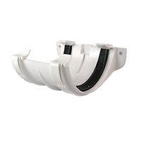 Wickes White Roundline Gutter Joint Bracket