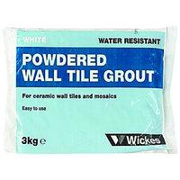 Wickes Powdered Wall Tile Grout White 3kg