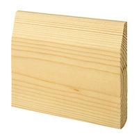 wickes dual purpose chamferedbullnose pine skirting15 x 119 x 2400mm p ...