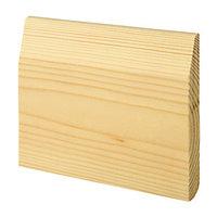 wickes dual purpose chamferedbullnose pine skirting 15 x 119 x 2400mm  ...